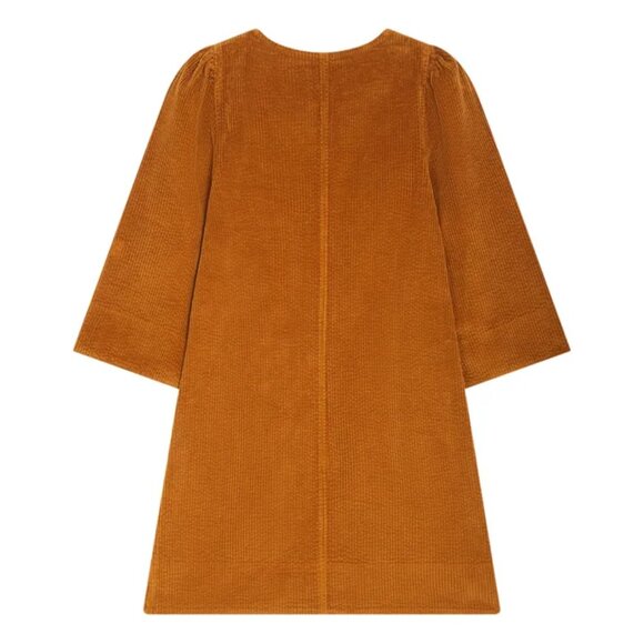 NWT SMALLABLE BASICS  Corduroy Zip Dress with Wide Sleeves | Hazelnut - Picture 2 of 7